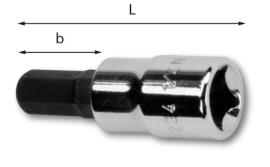 "Ključ nasadni Inbus 3,0x14 mm prihvat 1/4"" dužina 33 mm 234 N USAG"